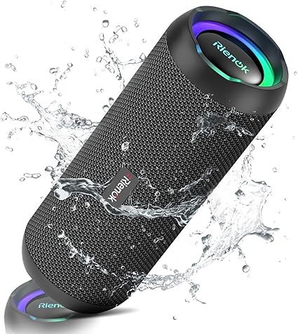 RIENOK Portable Bluetooth Speaker 30W Dual Pairing True Wireless Stereo HD Sound IPX7 Waterproof Outdoor Sport Shower Wireless Speaker Bluetooth 5.3 for Home Party